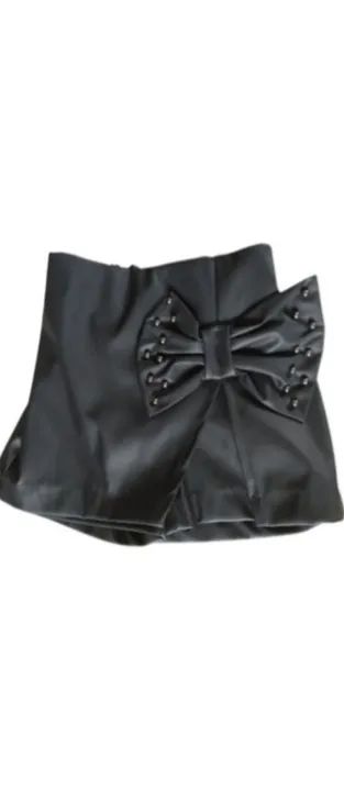 Saia de Couro com Zíper e Bolsos - Foto 3