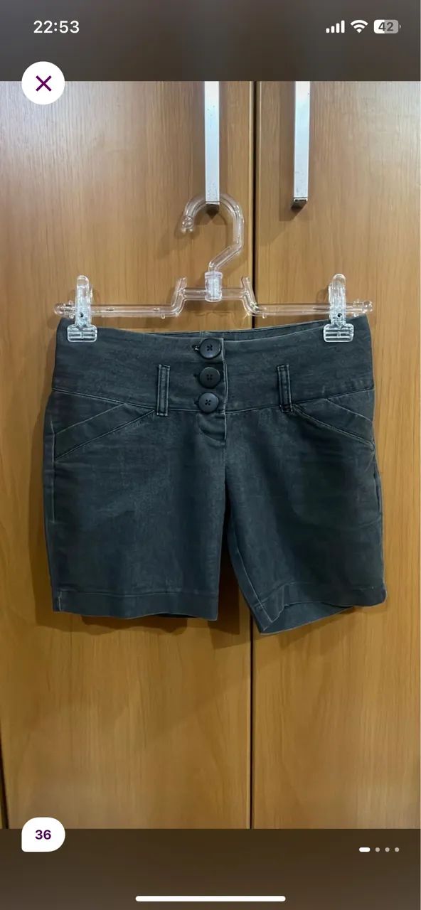 Shorts jeans preto
