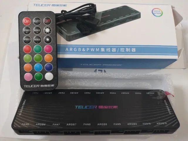 Controller Fans for 10 ARGB and 10 PWM with remote control64317902640643120