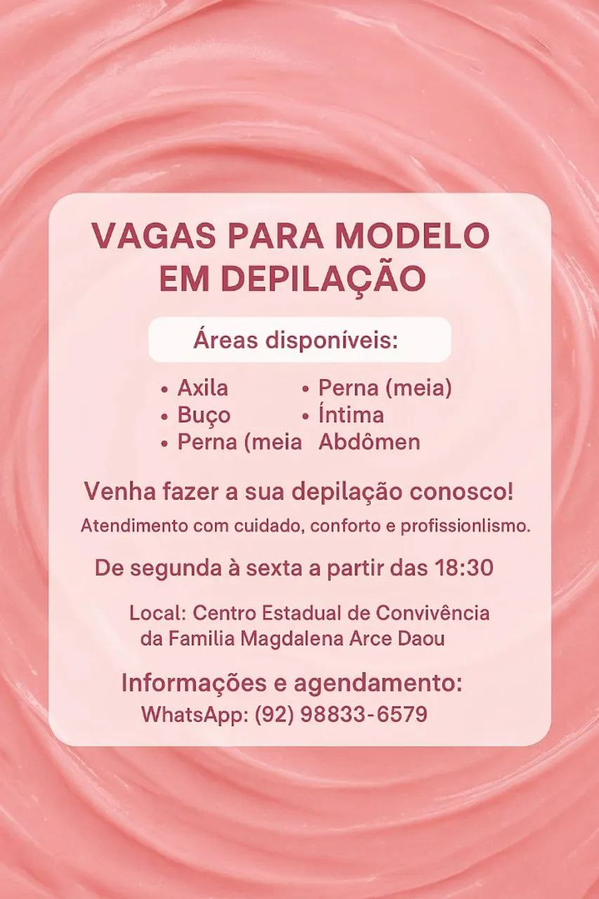 Depilação em modelos
