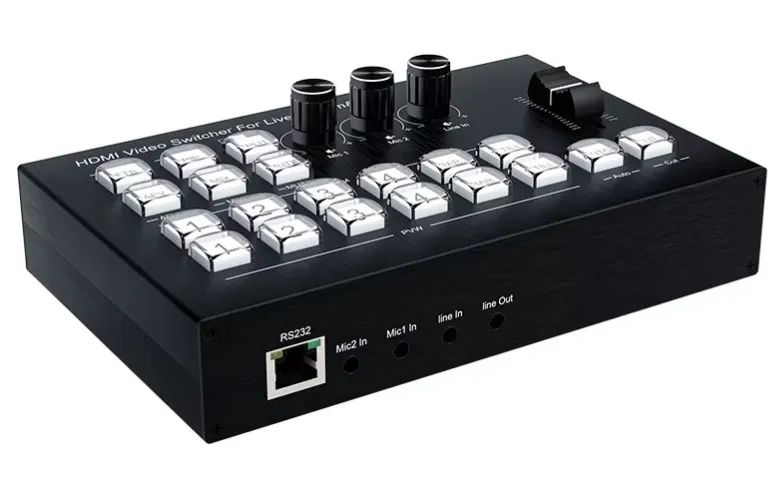 Mesa vídeo hdmi 4k, 4 canais, multi câmera, transmissão ao vivo, - Foto 2