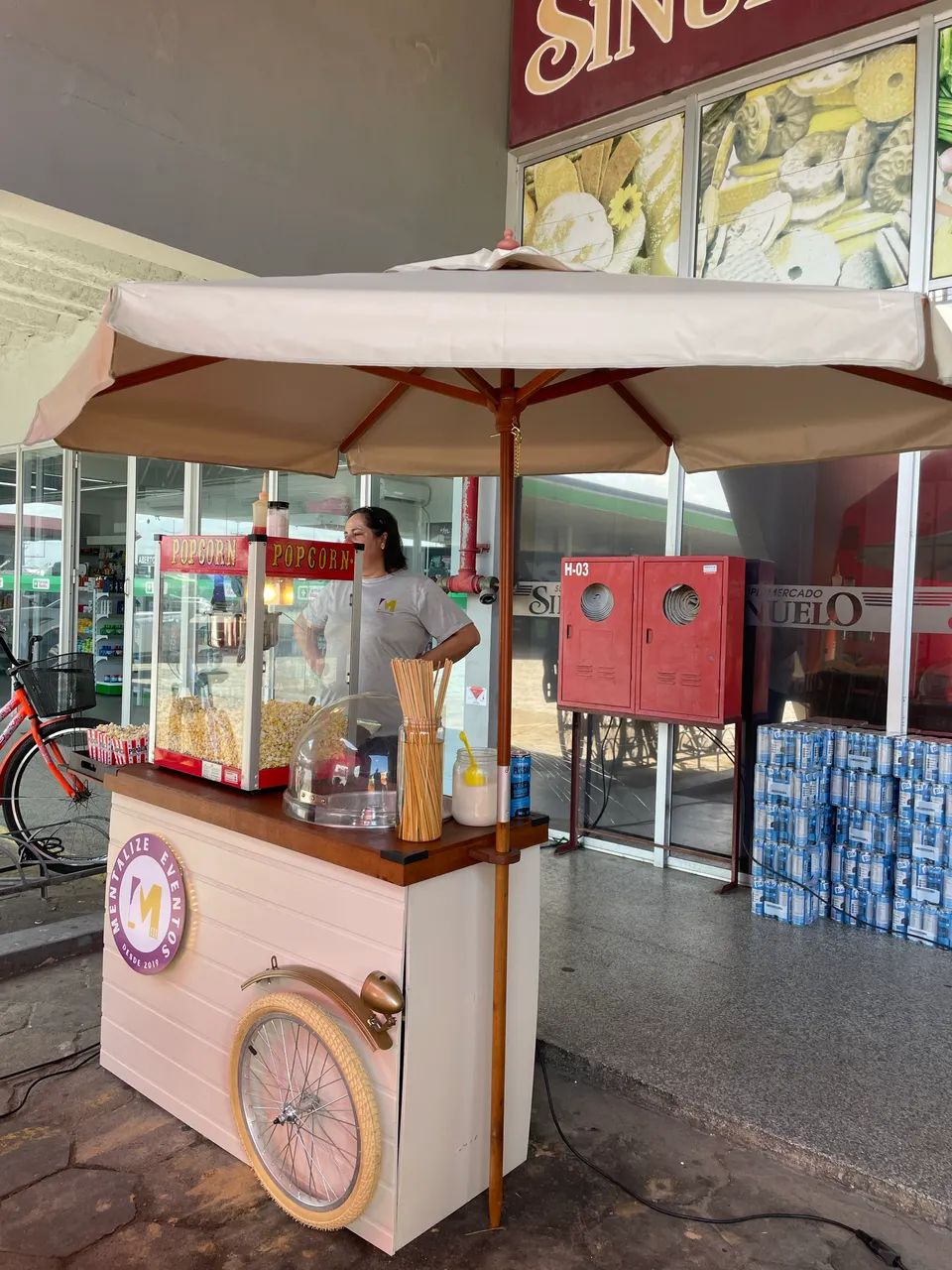 Carrinho de pipoca + algodão doce  - Foto 3