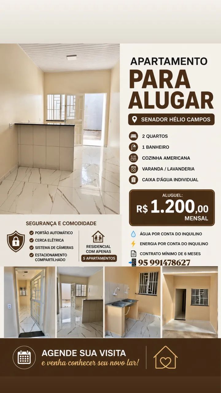 Aluga-se apartamento no Senador Hélio Campos