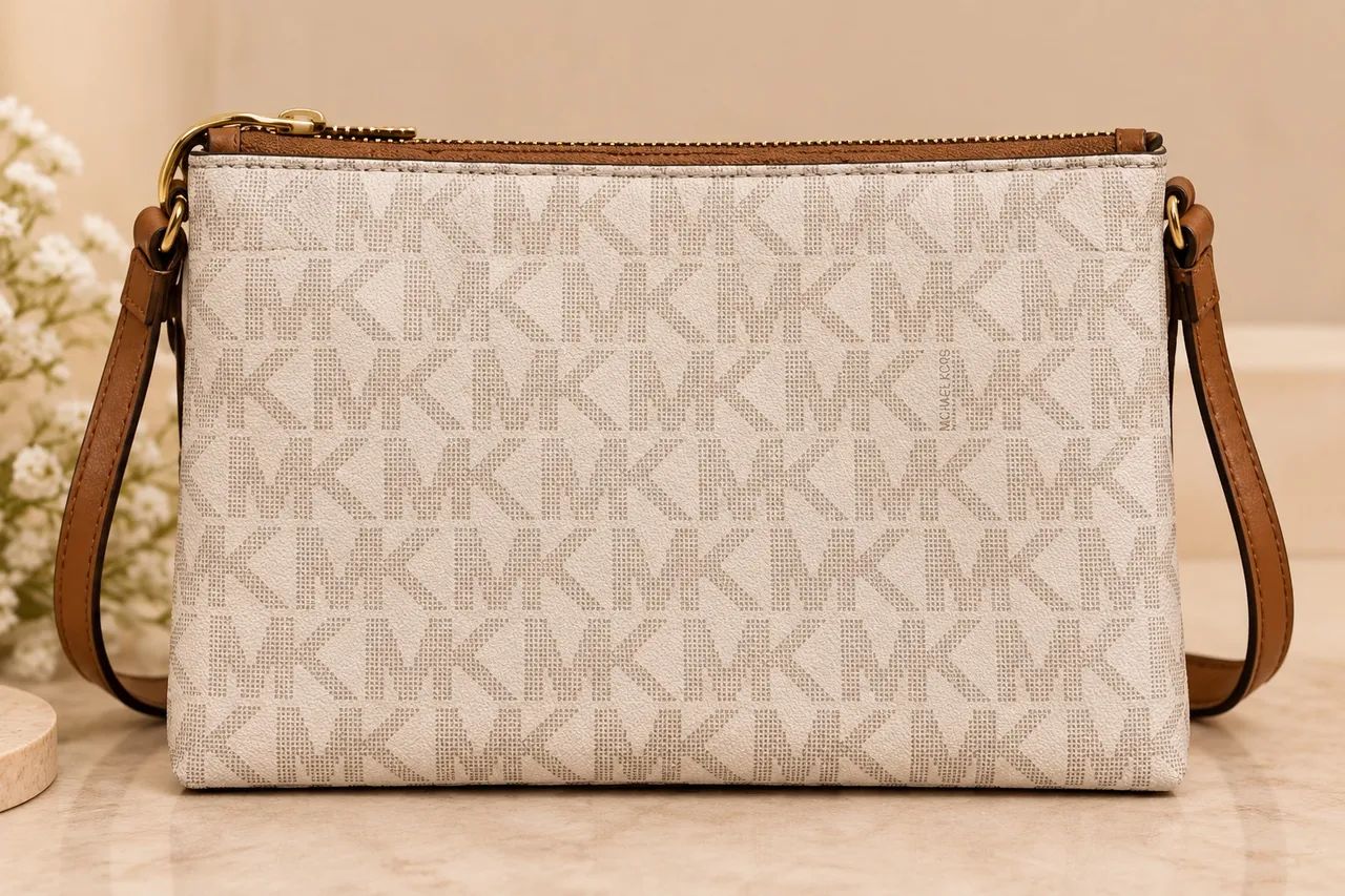 bolsa transversal michael kors monograma e caramelo - Foto 3