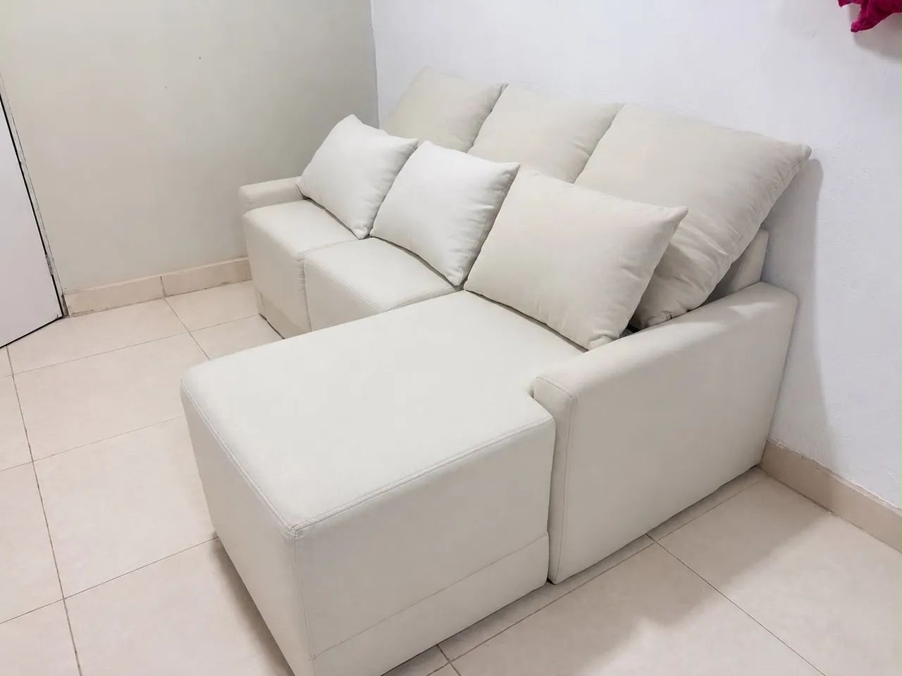 Sofá Cheise de molas ensacadas