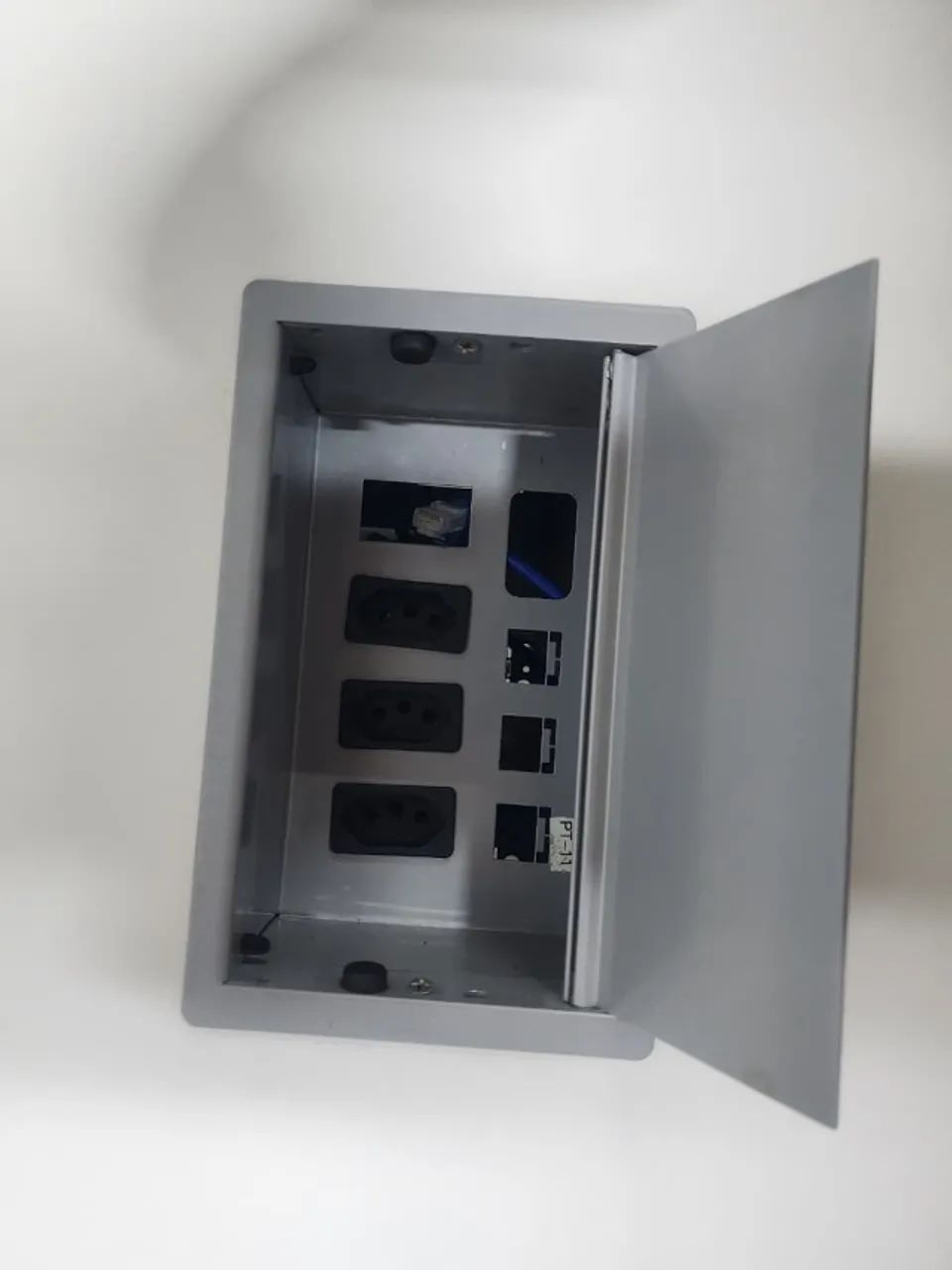 Mesa de Reunião - Mesa de Escritório com Caixa de Tomada - Foto 4