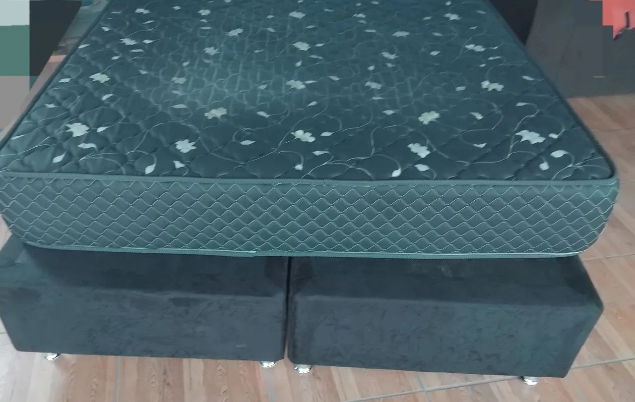 Cama box casal tamanho quem com colchão de espuma  - Foto 5