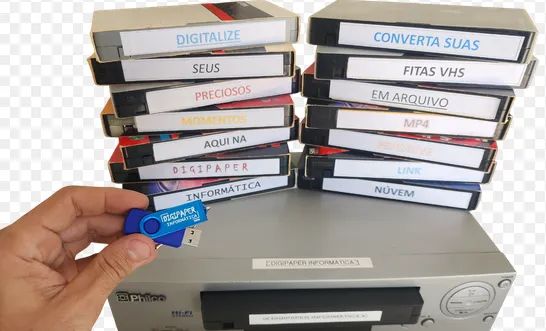 converta suas fitas vhs e vhsc  para o formato digital  