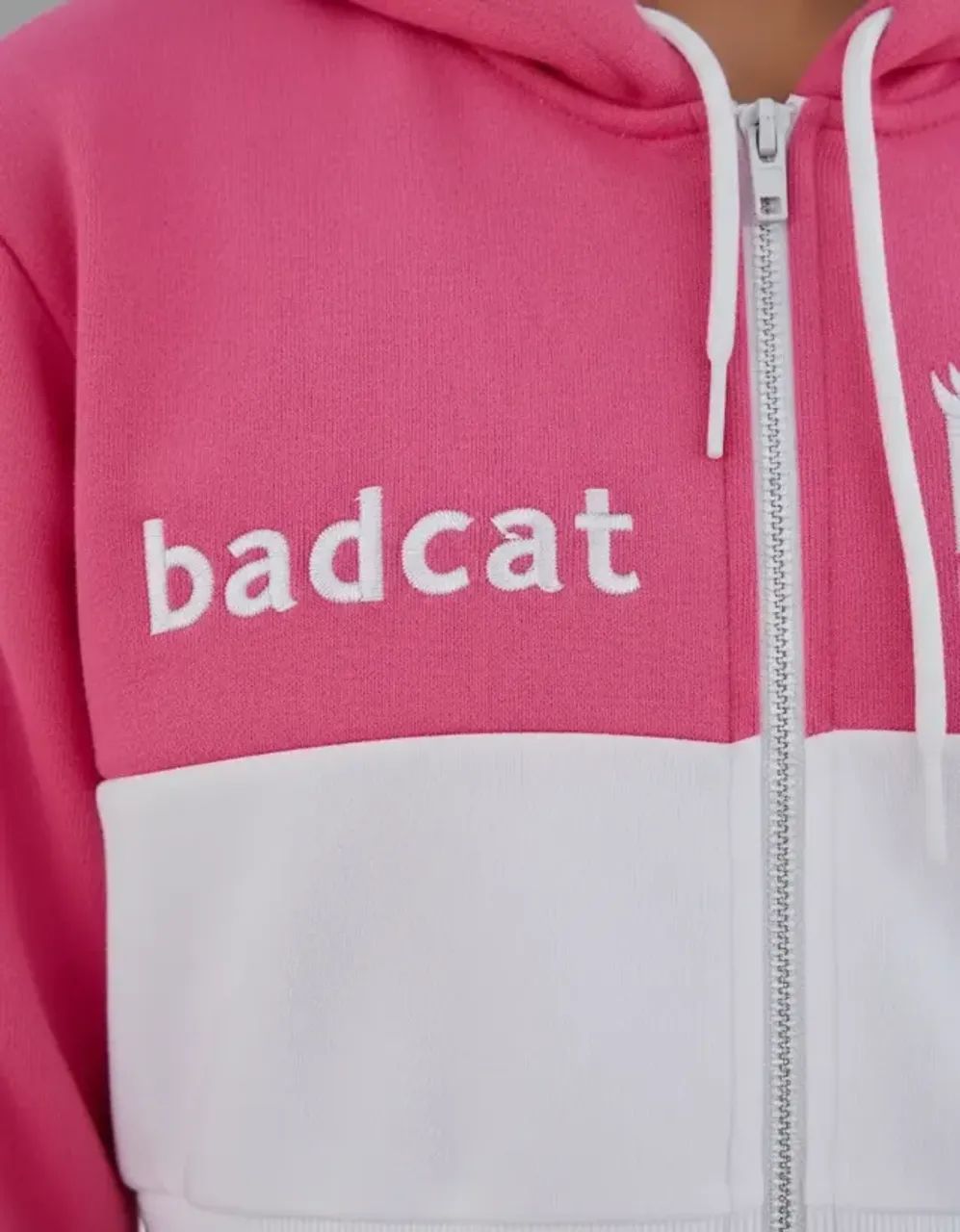 Moletom Cropped Zíper Badcat original - Foto 4