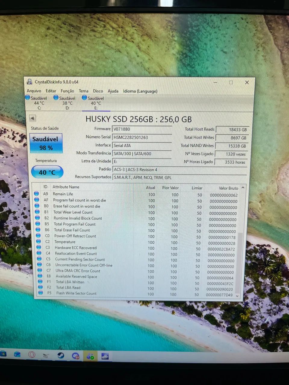 Ssd SATA 256gb HUSKY442876577910640642