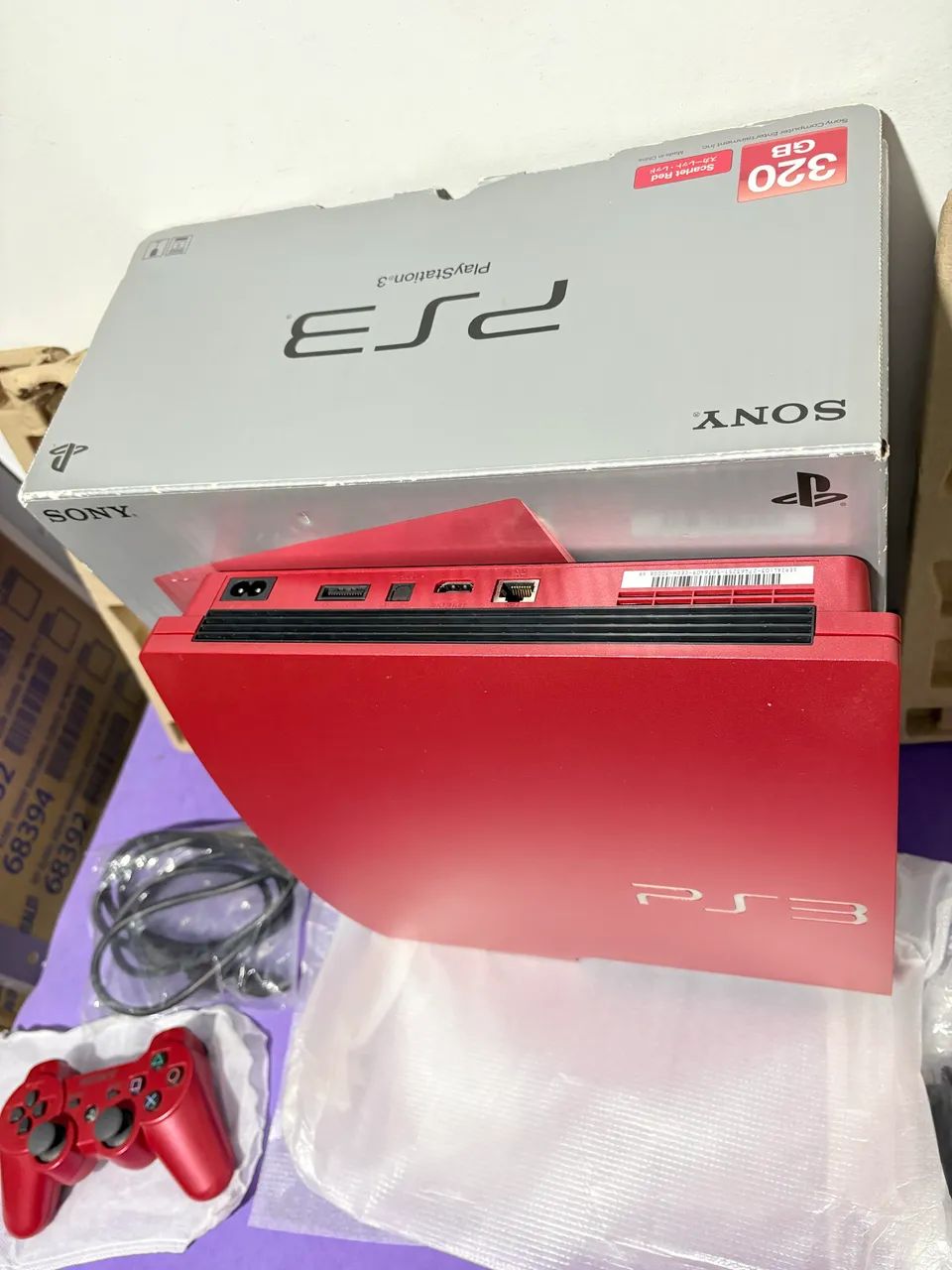 Console playstation 3 scarlet red ps3 vermelho - Foto 4