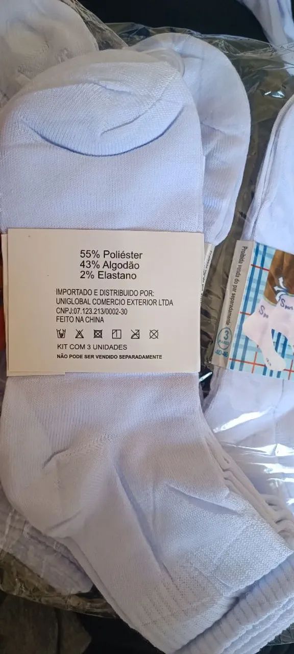Kit com 18 pares de meias cano médio  - Foto 2