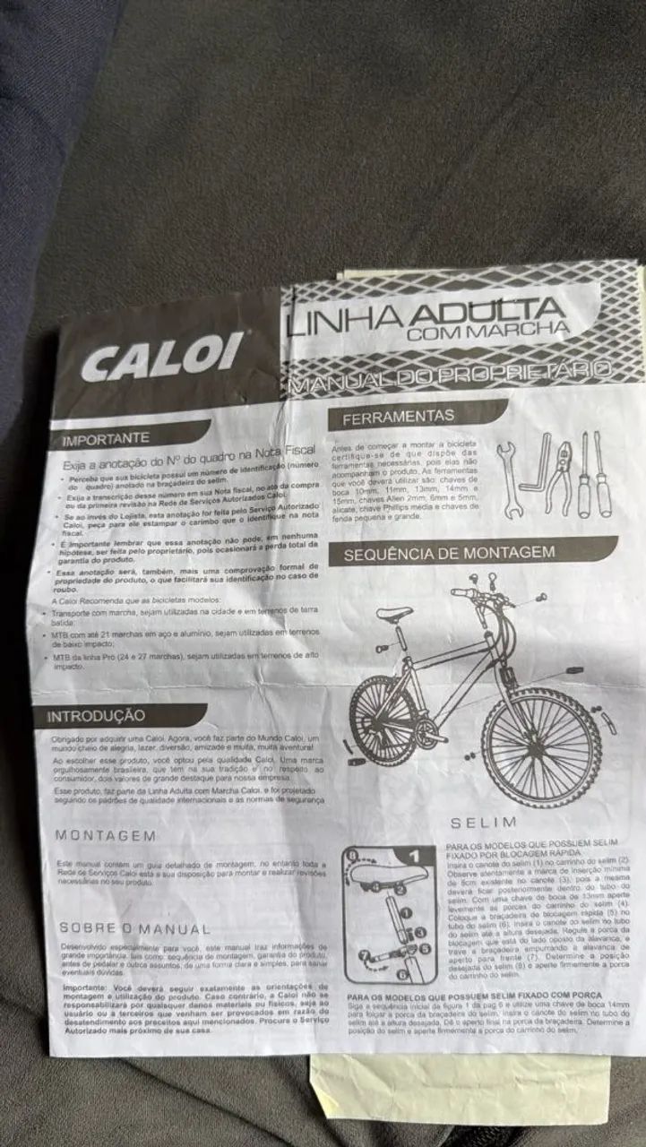 Caloi 700 aro 29 com acessórios 