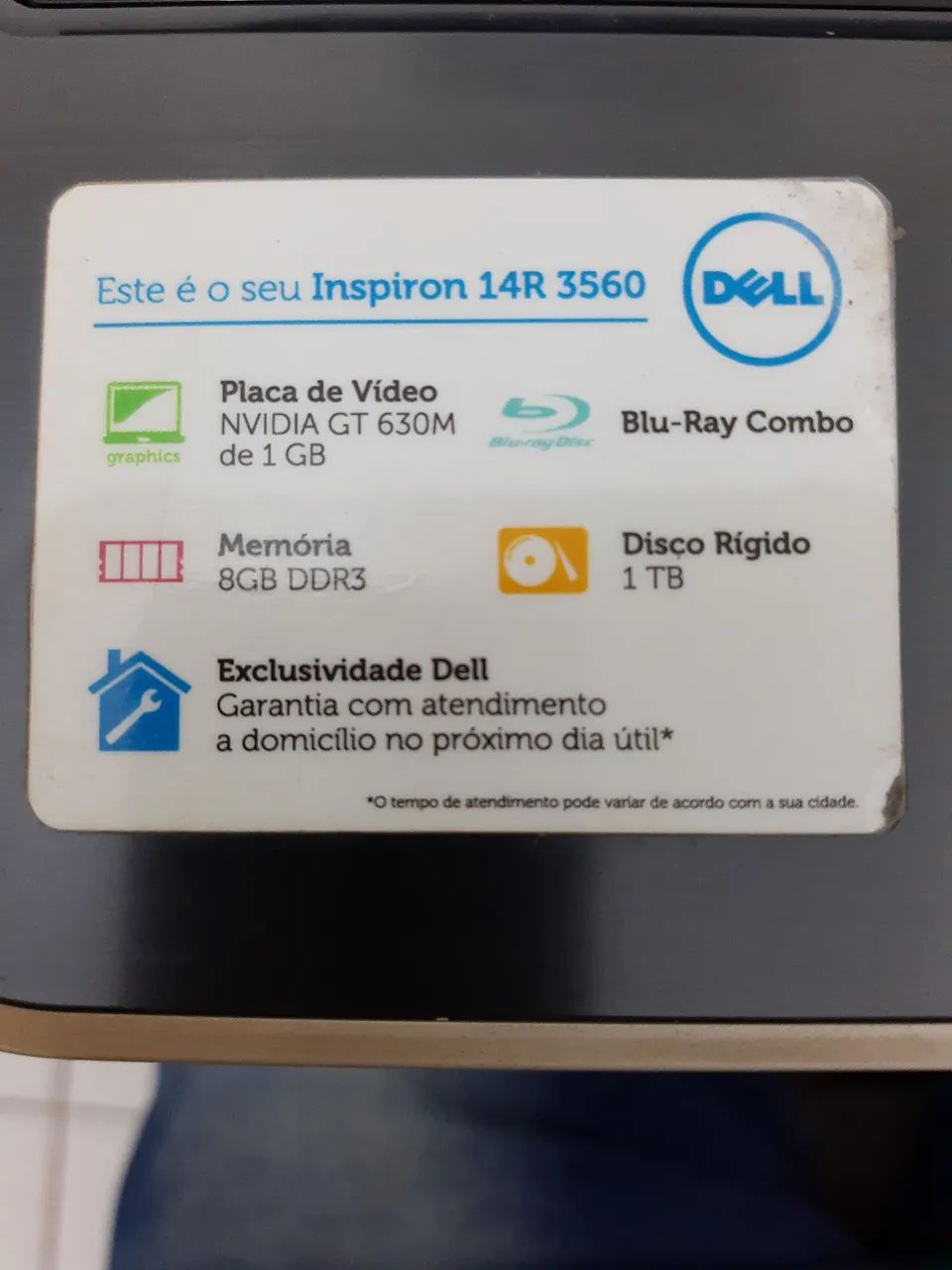 NOTEBOOK DELL USADO CONSERVADO
