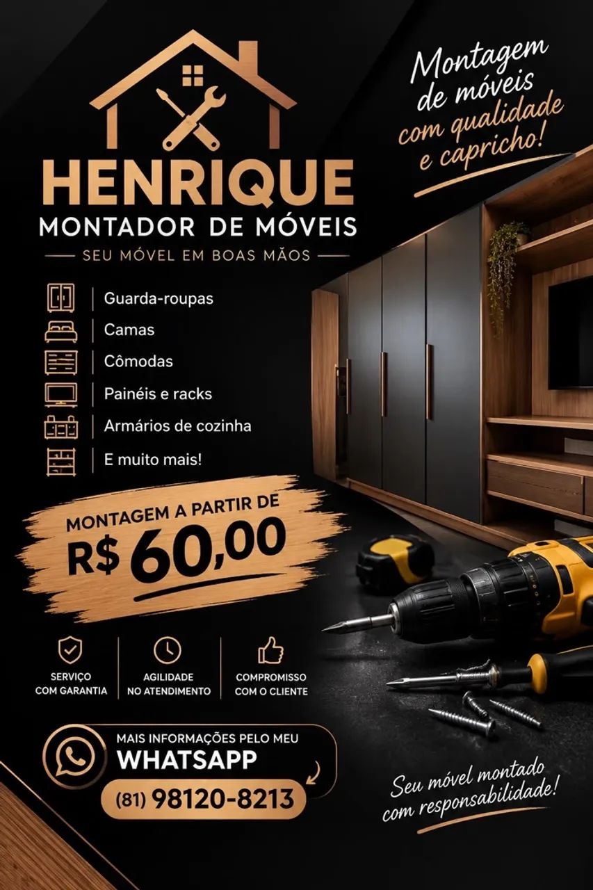 Montagens de moveis em geral!! 