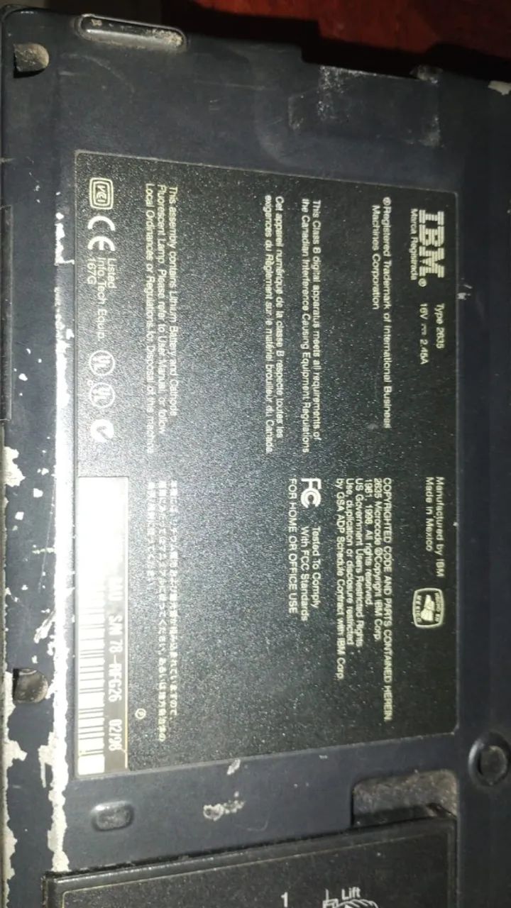 Laptop Ibm Type 2635 Relíquia Funcionando (Usado) - Foto 4