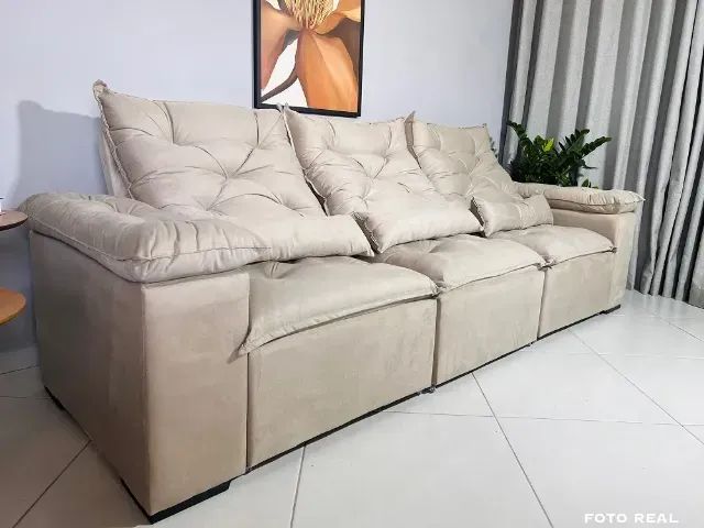 Sofá Retrátil Gigante para 6 Pessoas