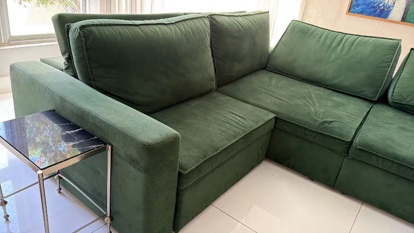 Sofá Líder em veludo verde  - Foto 2