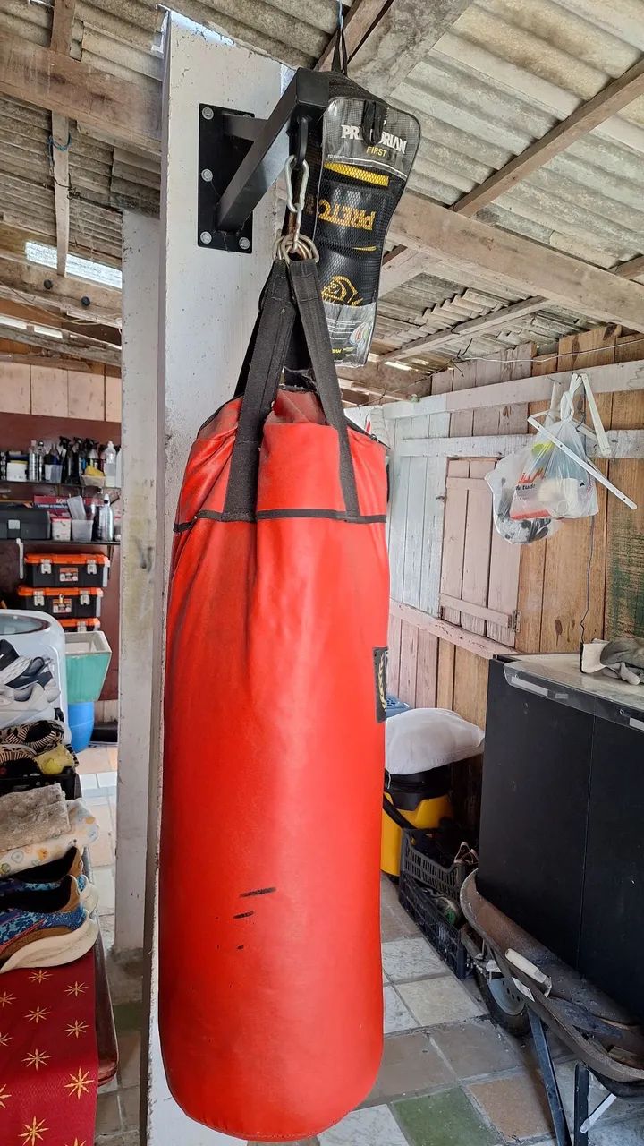 Saco de pancadas punch com suporte e luvas pretorian - Foto 3