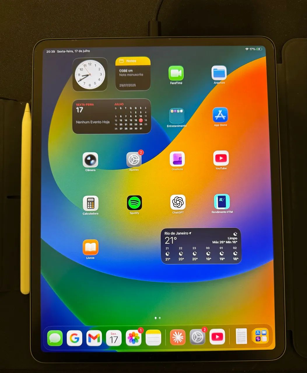 Ipad Pro 12.9 - 4 geração- 128 gb + apple pencil + capa magnética