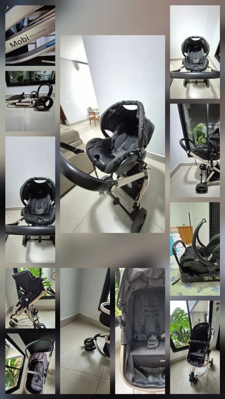 Carrinho com bebê conforto mobi - Foto 2