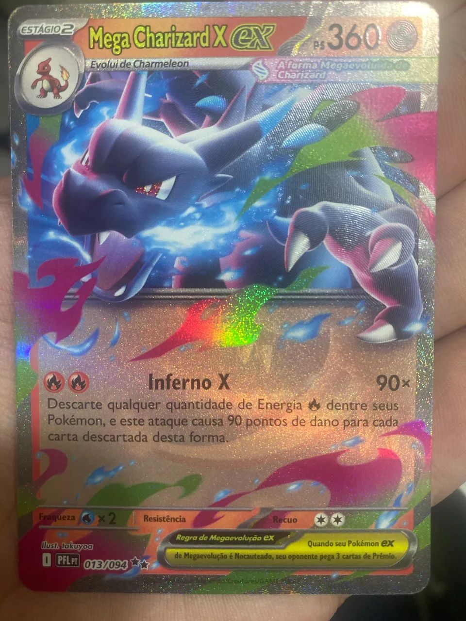 Carta Pokémon Mega Charizard X ex (013/094) - Foto 2