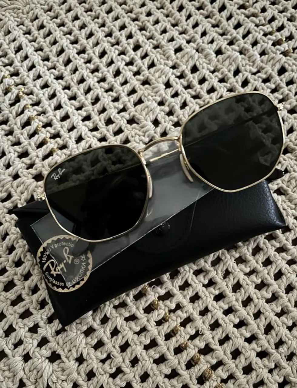 Ray Ban Hexagonal - Dourado - 54 - NOVO/SEM USO - Original - Foto 2