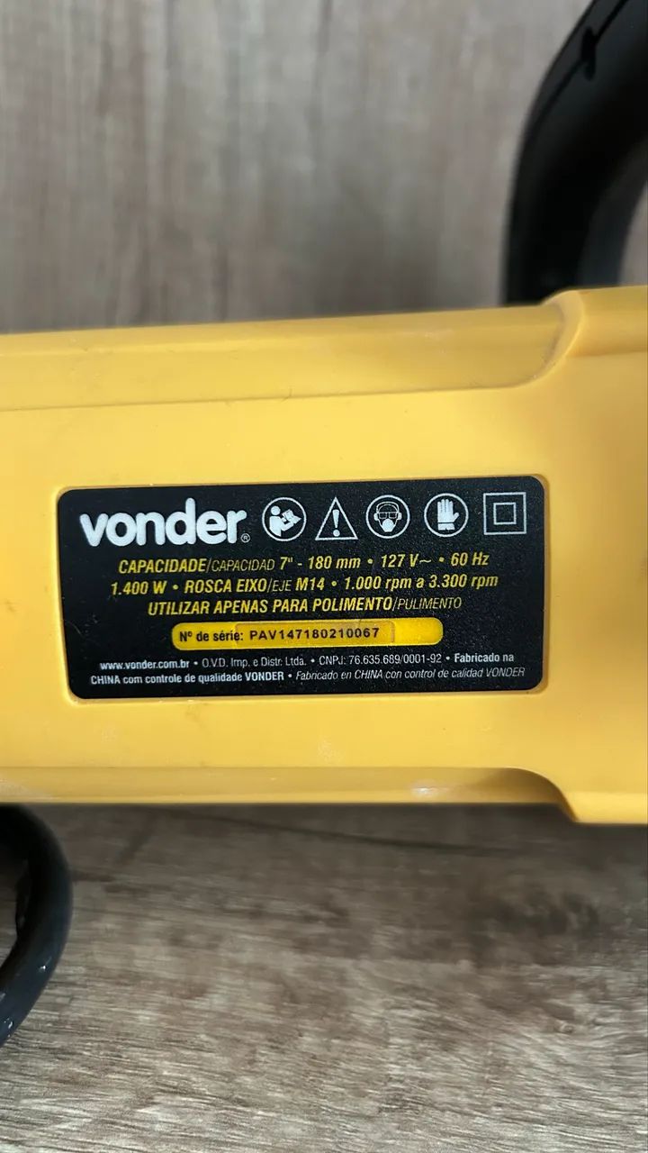 Politriz Angular Vonder 127v Sem uso  - Foto 2