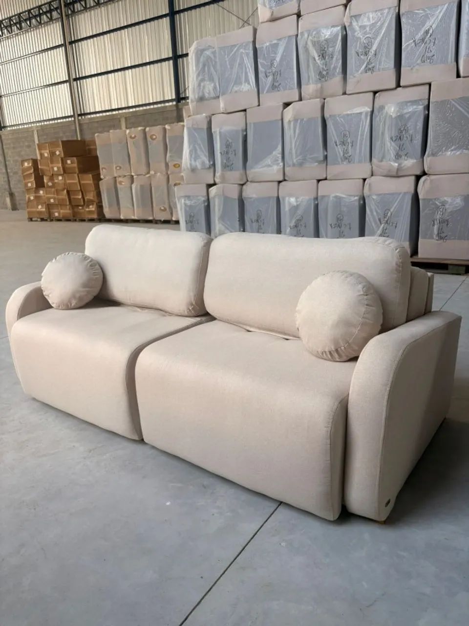 Lançamento!! Sofá Cama Retrátil Bellagio 2,30 m Linho (Molas bonnel e ensacadas)