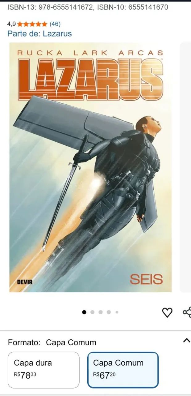 Vende-se livro Lazarus 6 (No plástico) - Foto 2