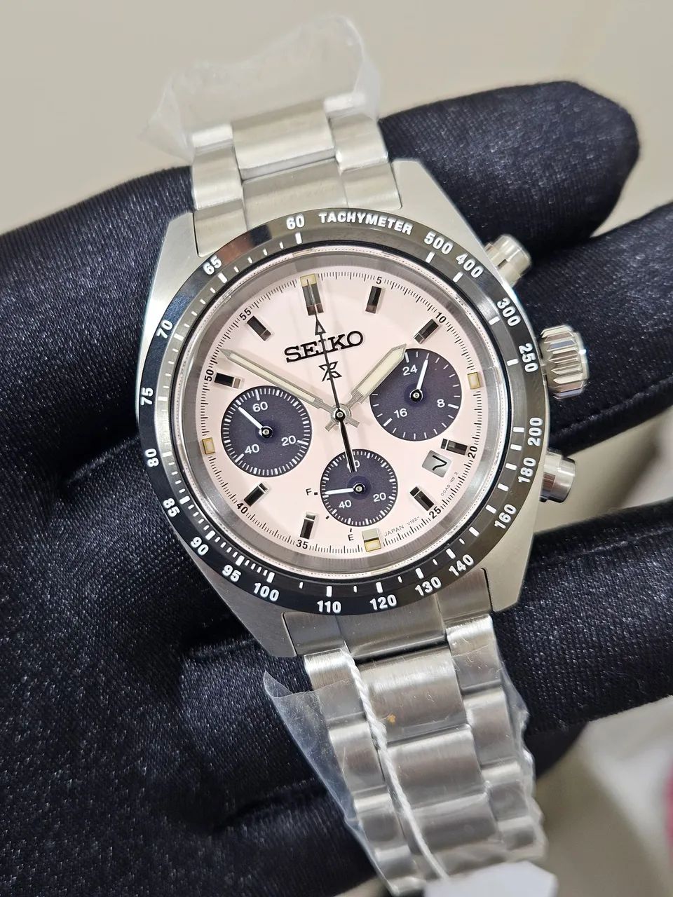 Relógio Seiko speedtimer panda salmão 