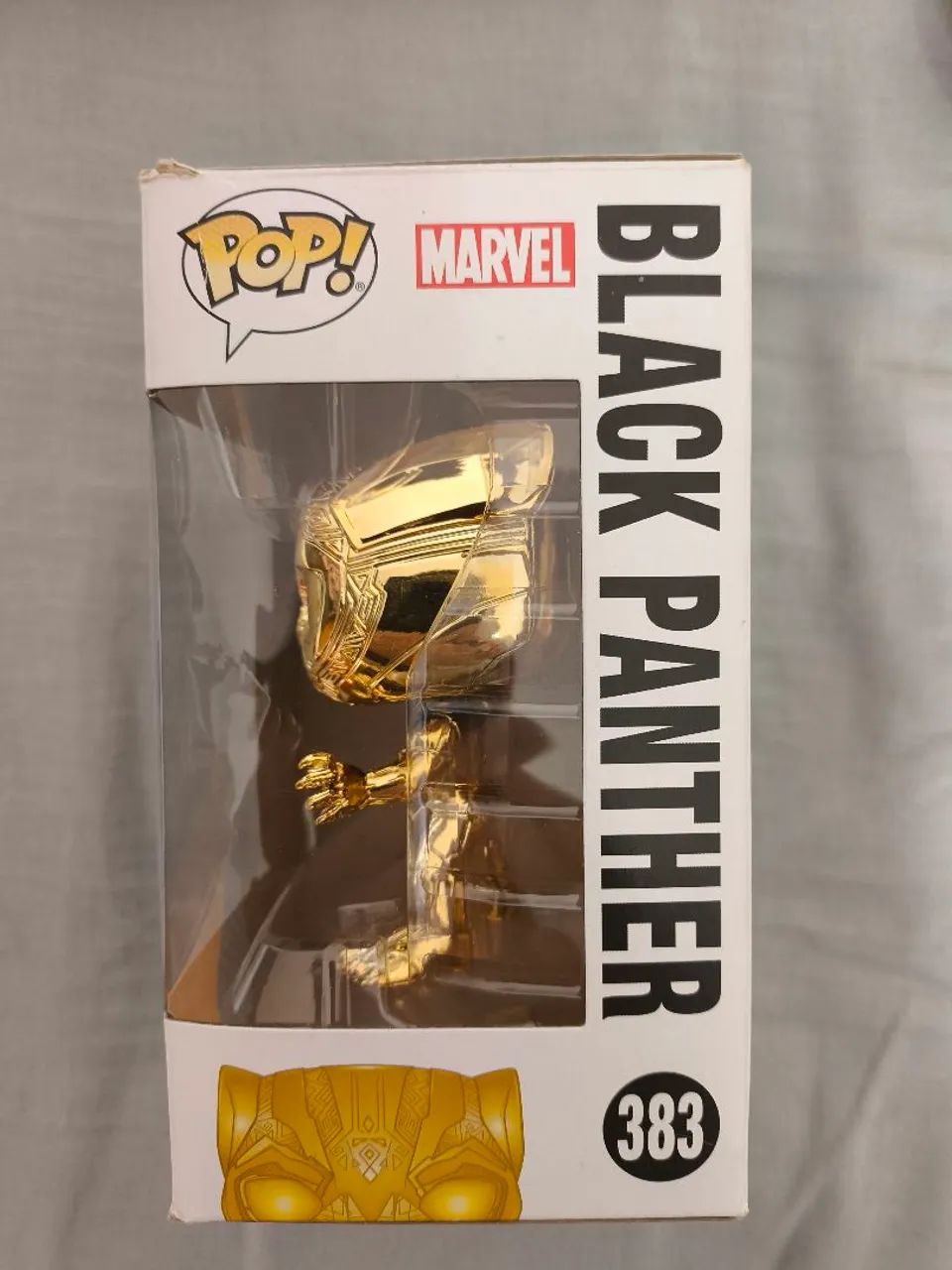 Funko Pop Marvel Studios 383 Black Panter Gold Lacrado  - Foto 2