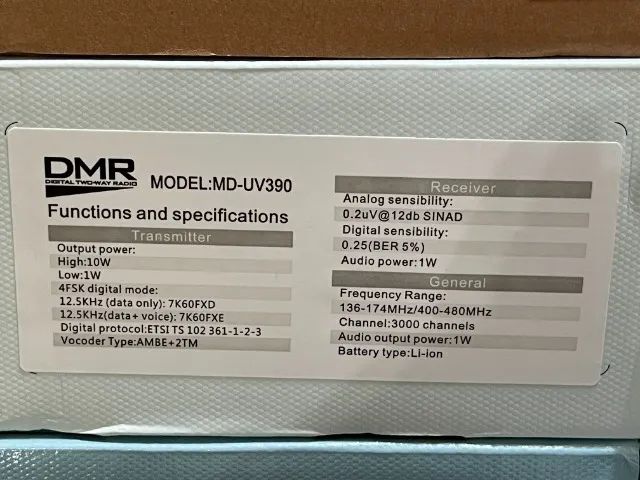 Radio DMR TYT MD-UV 390 10w Gps - Melhor Que Retevis RT3S !!  Vem Com Cabo De Programação - Foto 6