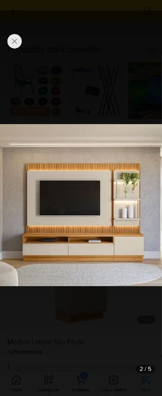 Estante com Prateleiras e Led - Foto 2