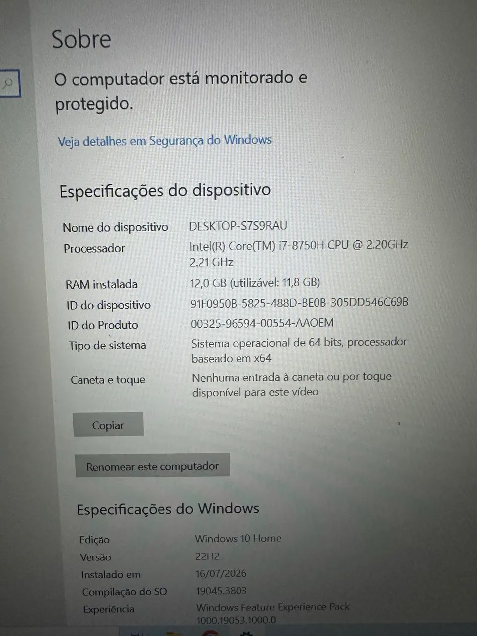 Notebook gamer i7 de 8G com 1050 ti de 4g - Foto 4