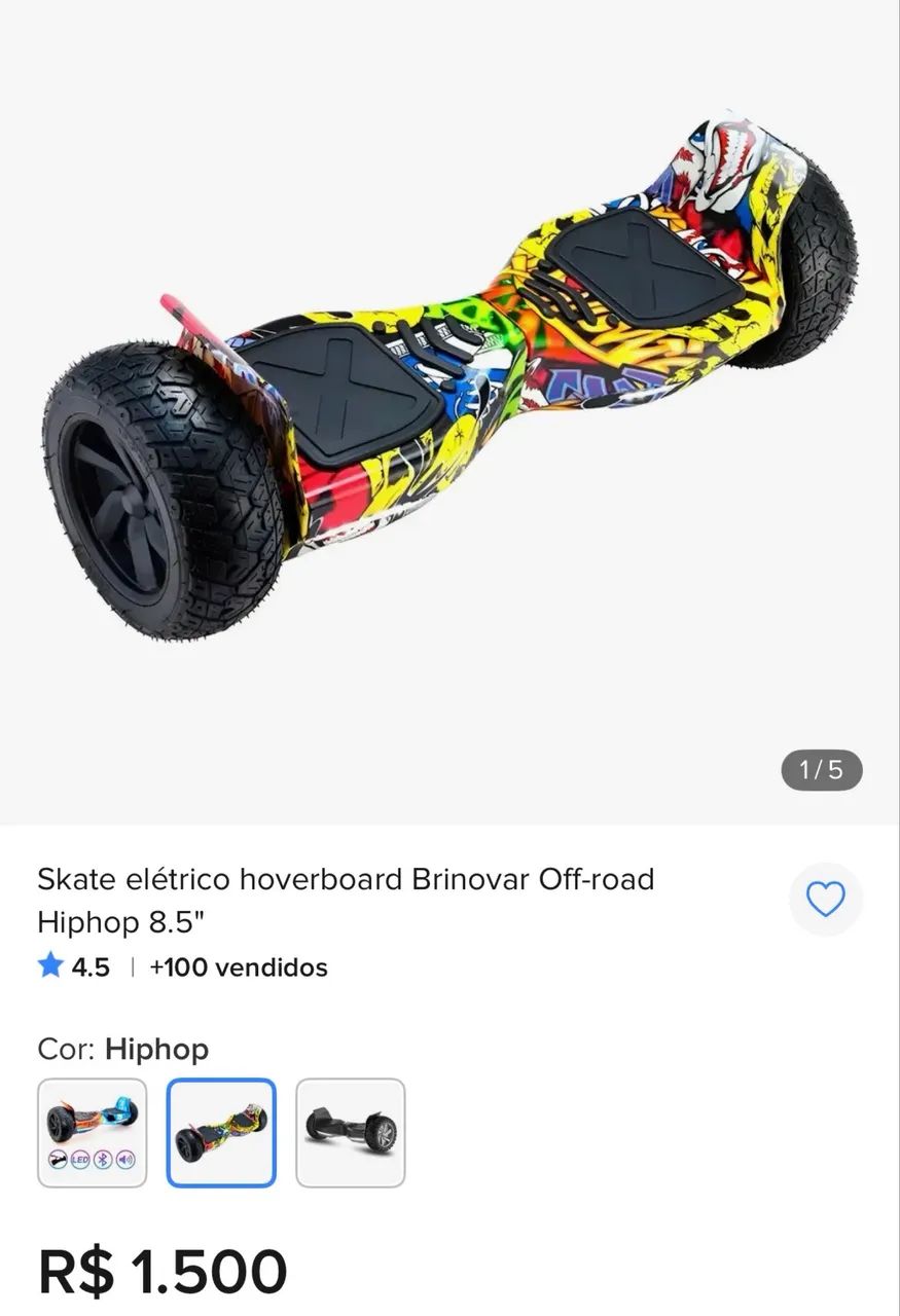 Hoverboard off road 10 polegadas  - Foto 4
