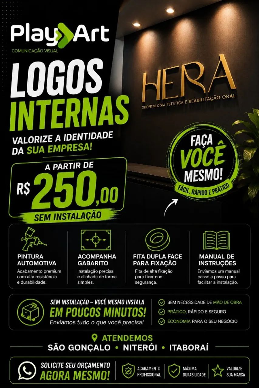 Logo Decorativa para Recepção | Instalação Fácil