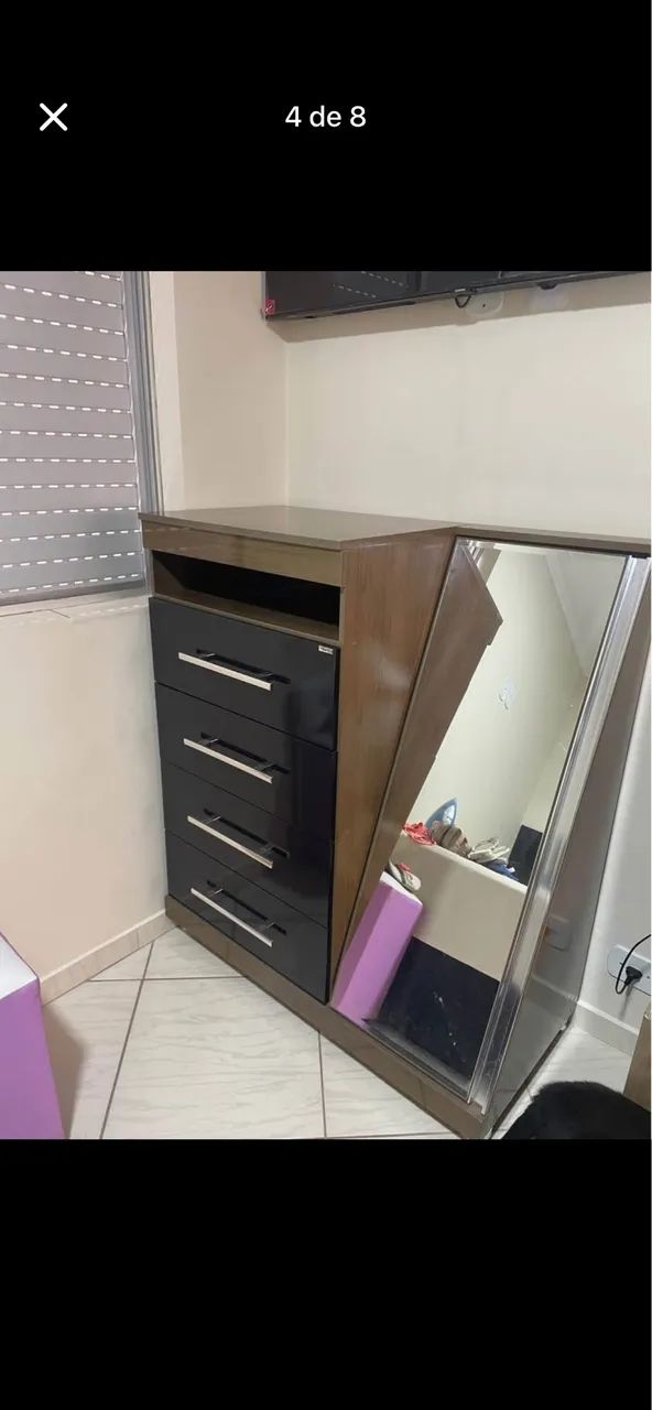 Cômoda com sapateira e espelho - BARTIRA - Foto 3