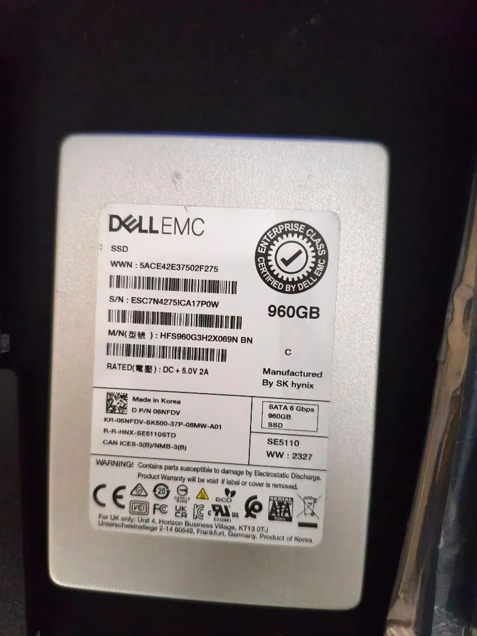 SSD 960gb funcionando perfeitamente 