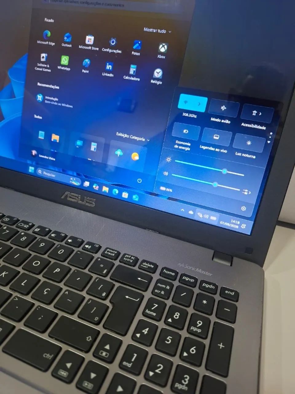 Notebook Asus 15,6 polegadas i5 3317U X550ACA 8Gb Ram SSd 240Gb - Foto 3