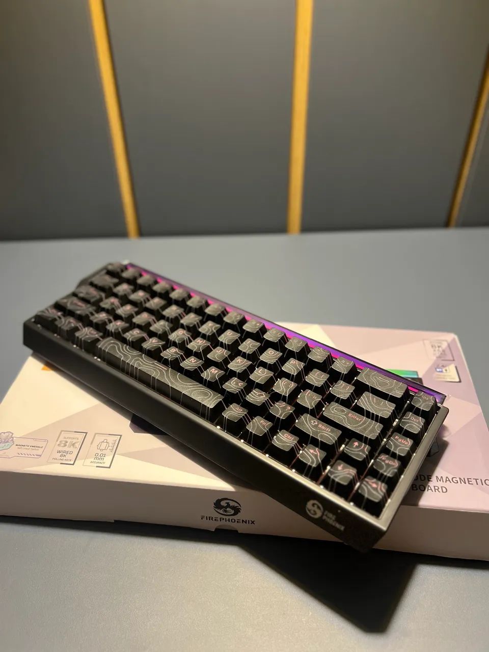 Teclado Gamer Fire Phoenix BK-X68 UTRA - magnético RGB - Foto 5