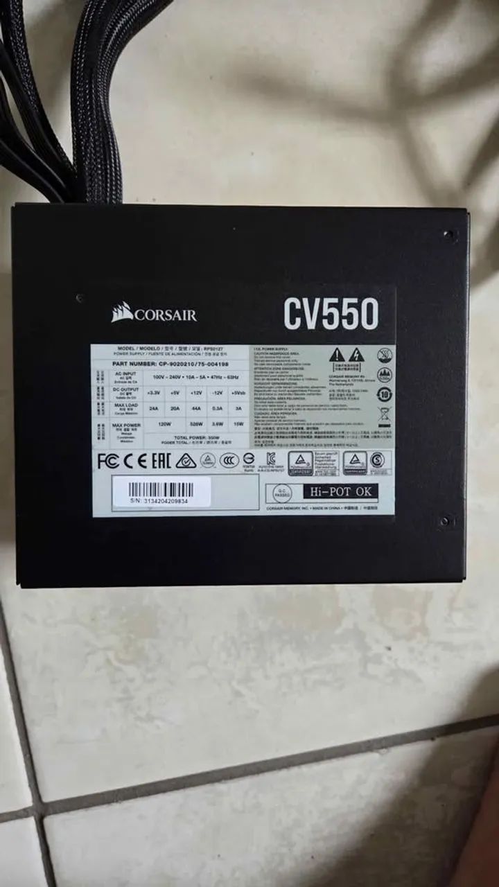 Fonte Corsair CV550 80 Plus - Foto 3