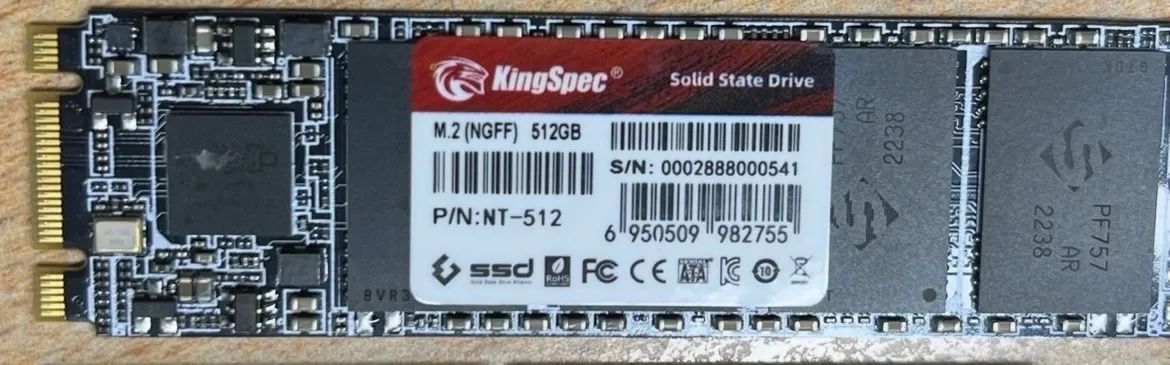 SSD M.2 KingSpec de 512GB - Foto 2