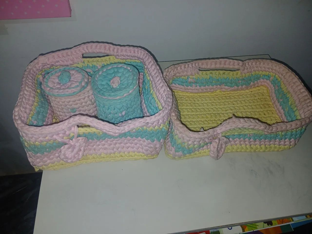 Kit higiene de bebê em crochê 