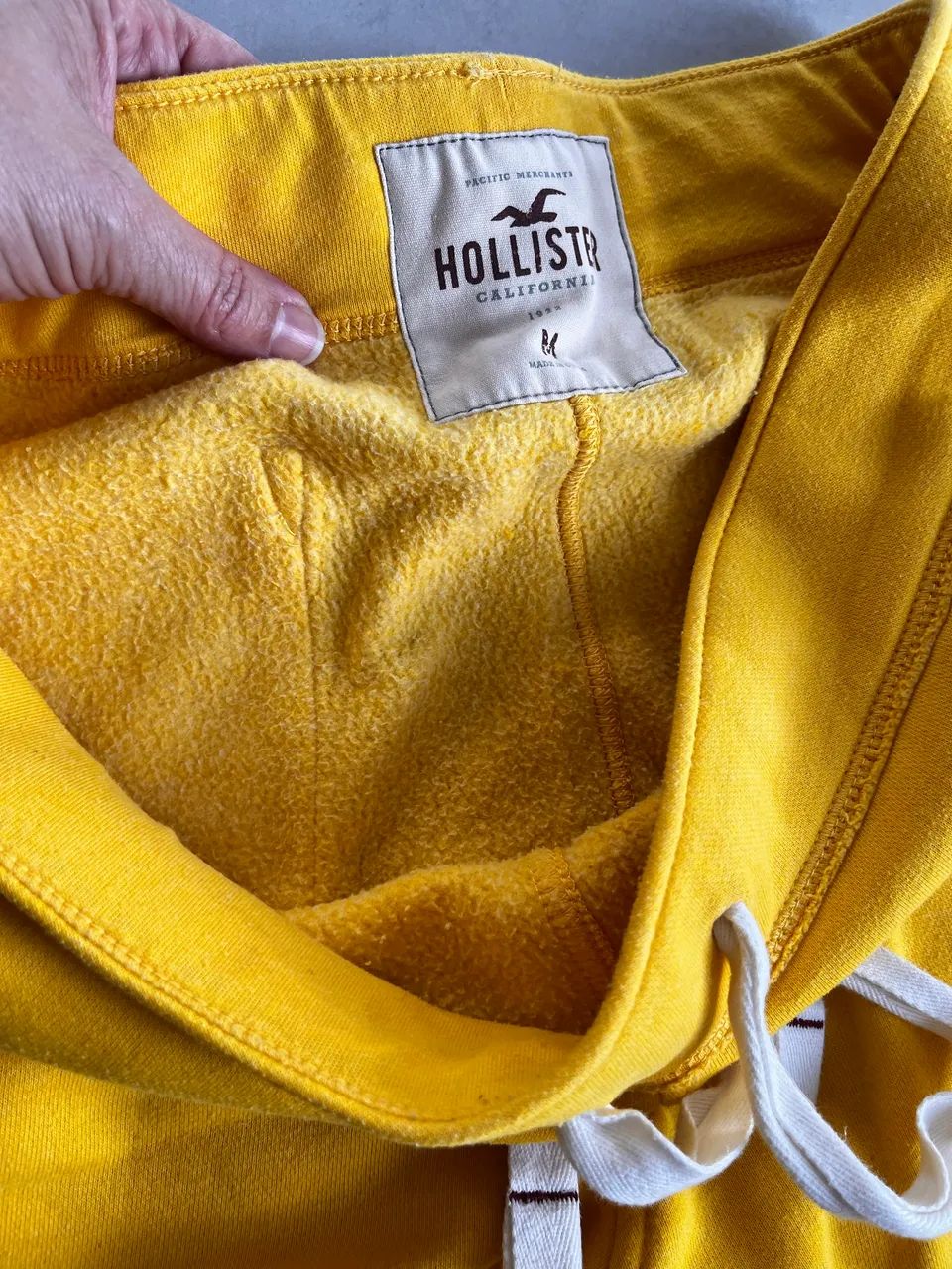 Calça em moleton Hollister amarela M - Foto 5