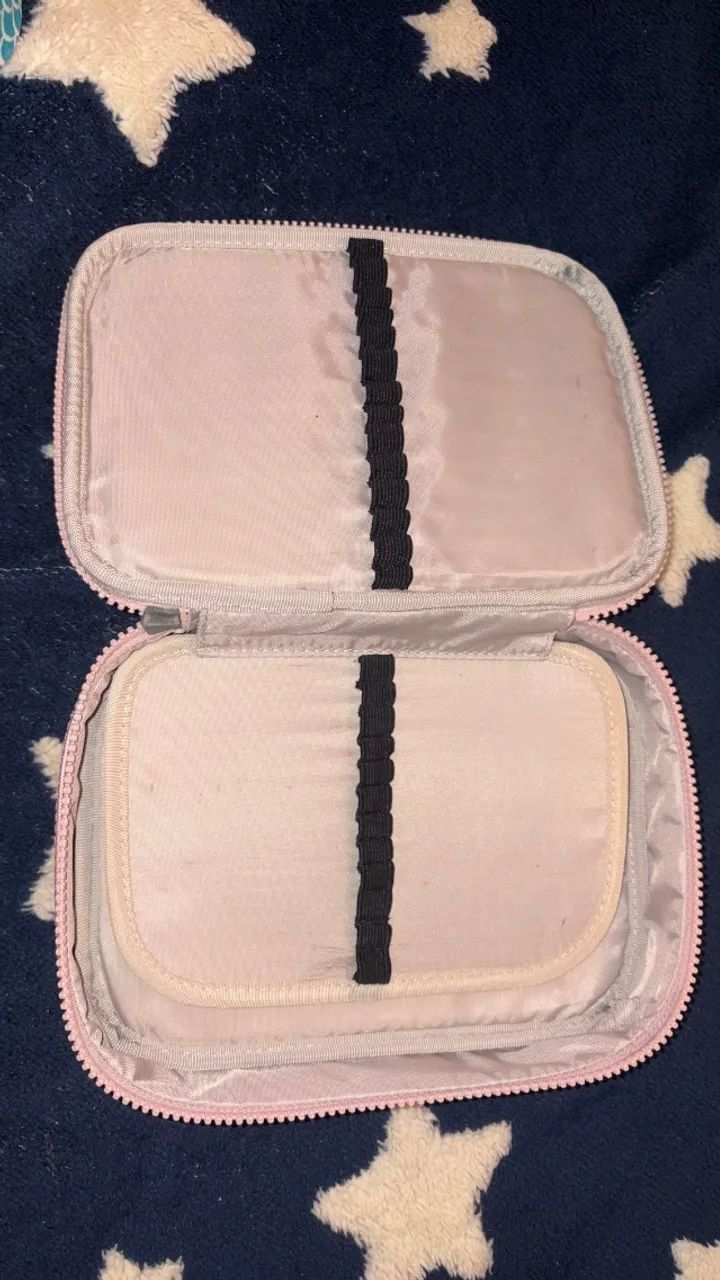 Estojo kipling 100 pens rosa metálico  - Foto 3