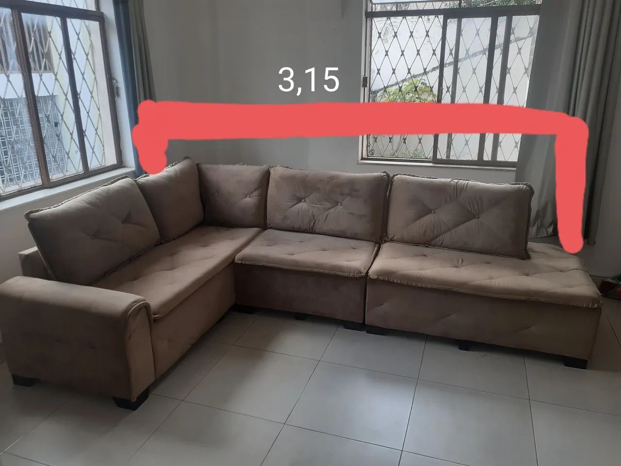 Vendo Lindo Sofá de Canto muito confortável  - Foto 2