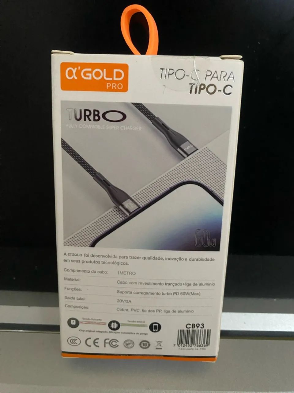 Cabo tipo C 60W A?Gold - Foto 2