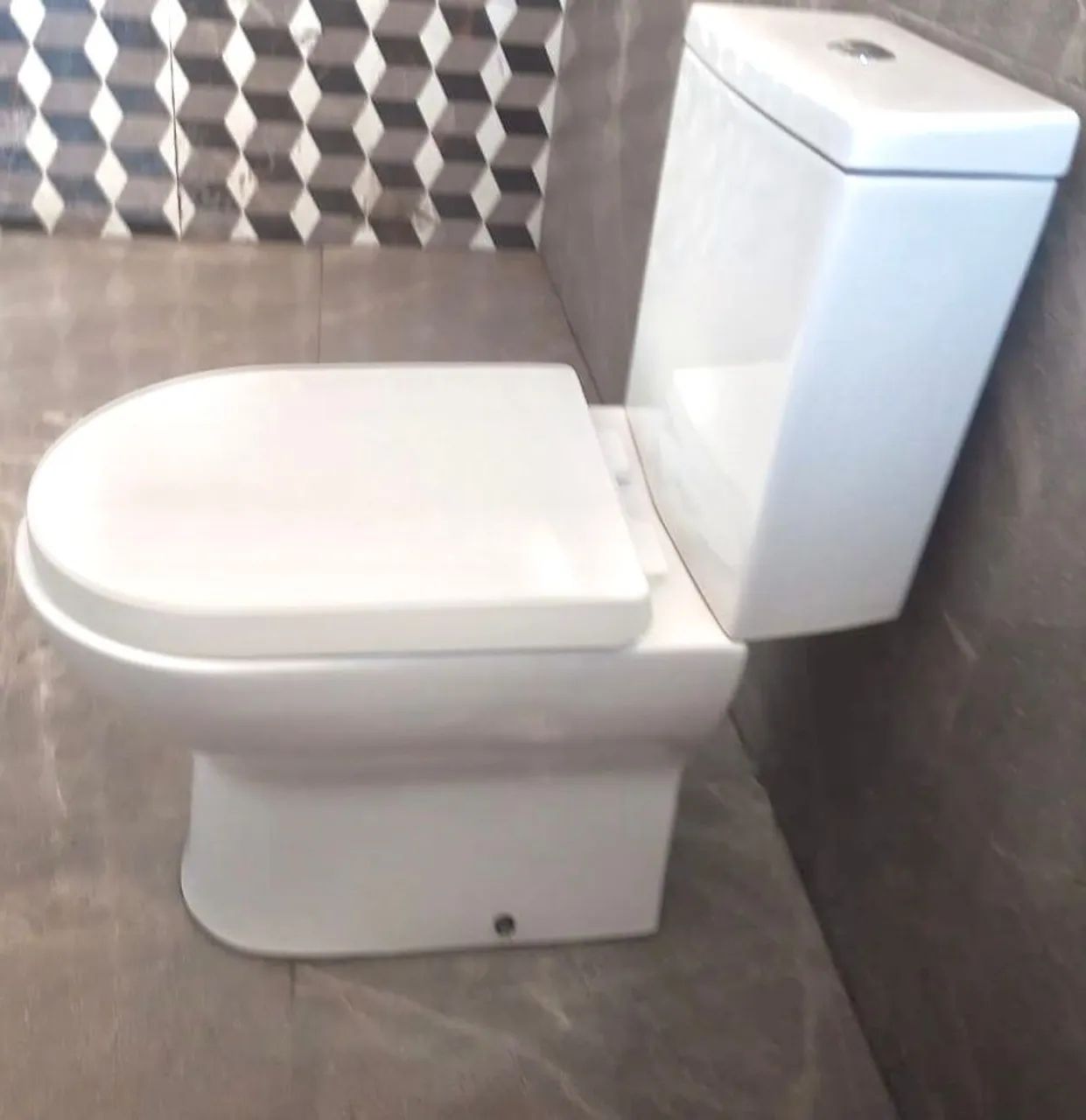 Vaso sanitário Dócol completo com dois botões  acionamento da água.