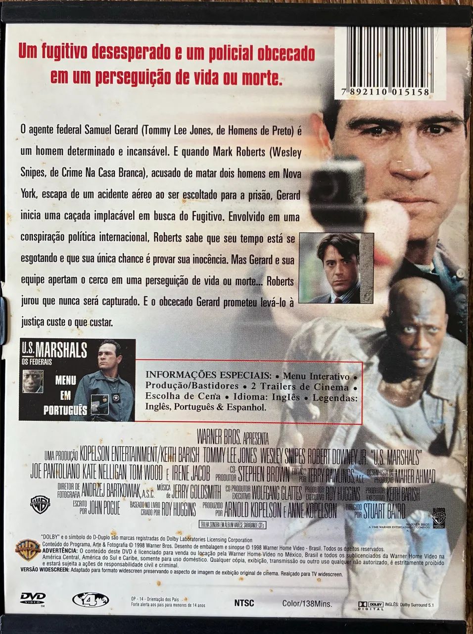 US MARSHALS (Os Federais) - DVD - Foto 3